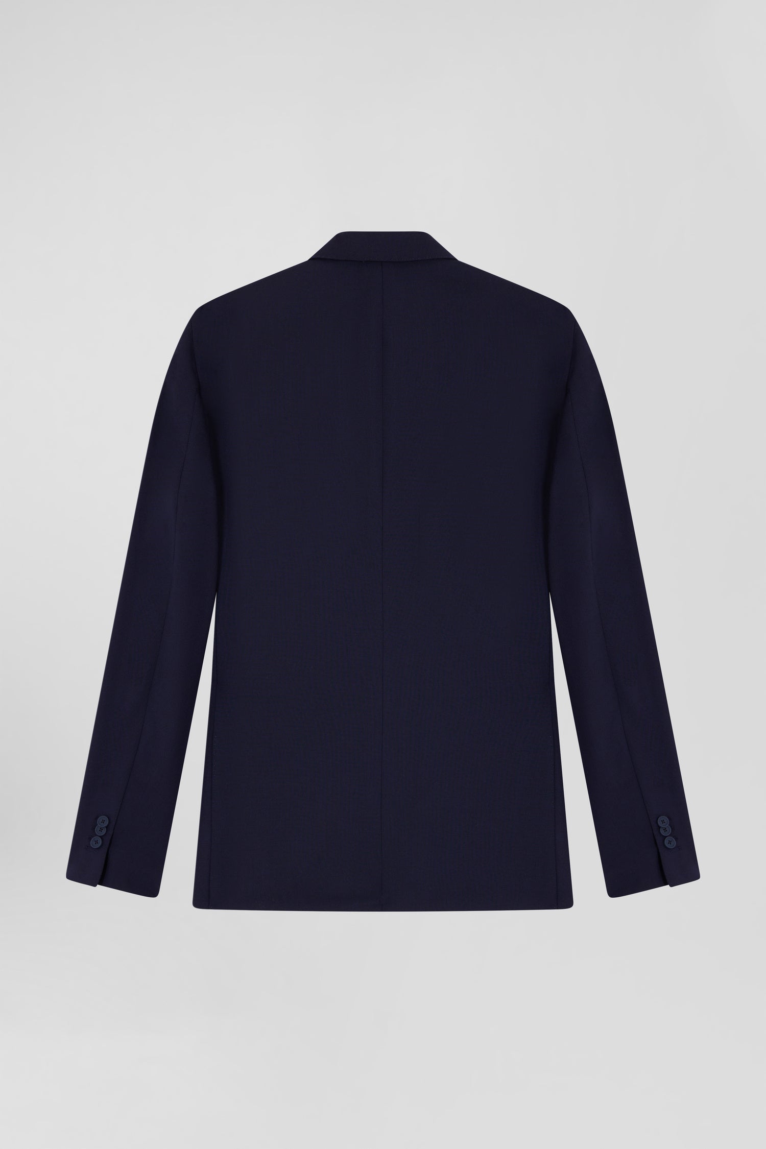 Veste en laine mélangée marine à doublure cerclée coupe Modern