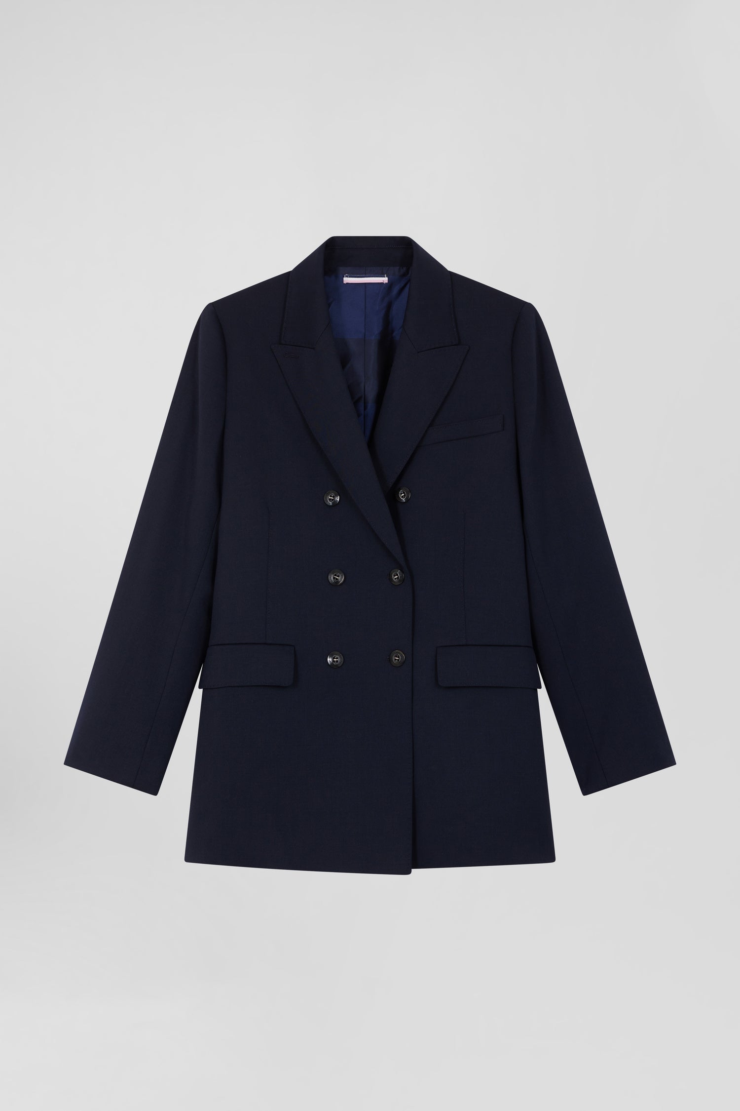 Navy blue double-breasted blazer Modern fit