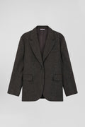 Prince of Wales wool blend blazer Oversized fit