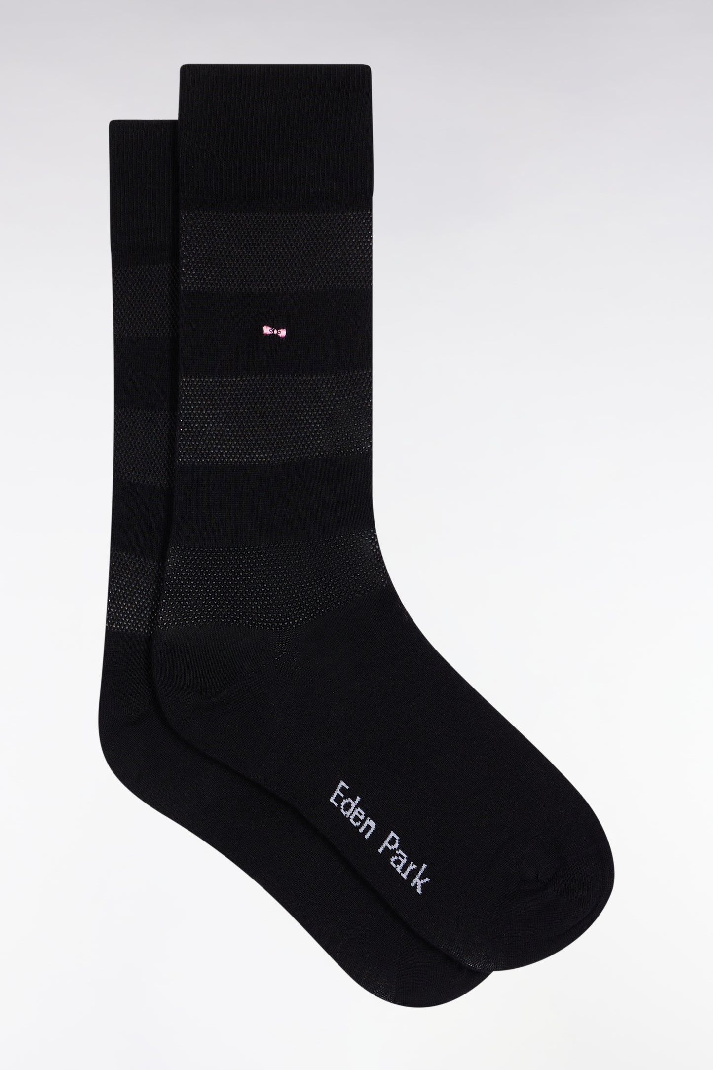 Black stretch cotton blend socks