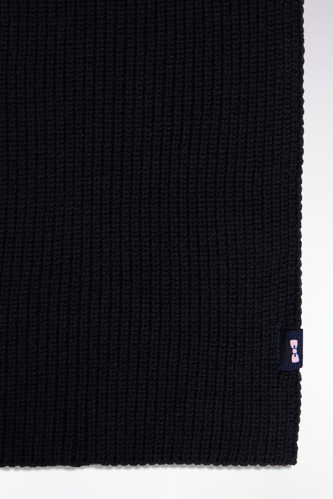 Navy cotton blend scarf - Image 2