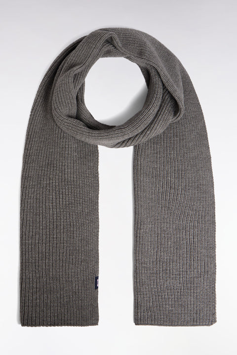 Écharpe en coton mélangé gris foncé - Image 1