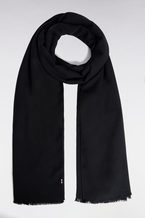 Écharpe frangée noire - Image 1