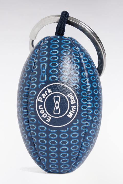 Porte-clés ballon de rugby à micro-motifs marine - Image 2