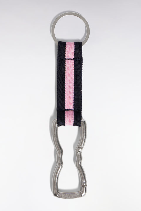 Porte-clés mousqueton noir et rose - Image 2