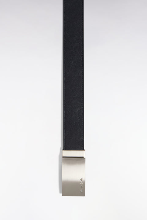 Coffret ceinture en cuir réversible et boucles en métal argenté - Image 3