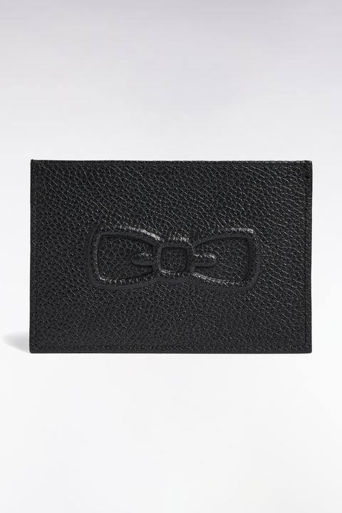 Porte-cartes en cuir grainé noir - Image 3