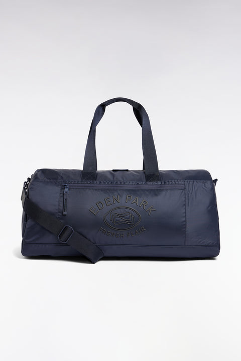 Sac de sport en toile reliefée marine - Image 1