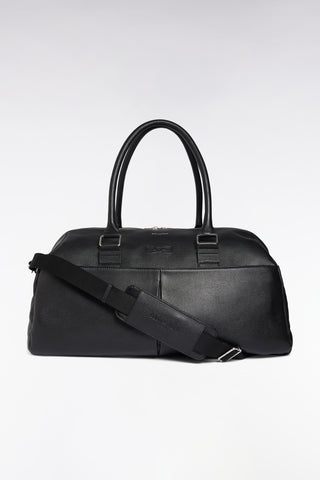 Sac de voyage en cuir grainé noir