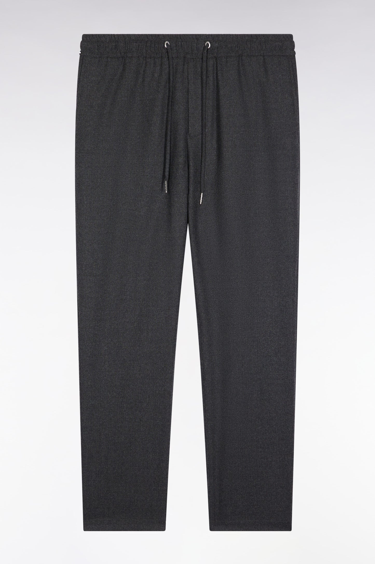 Pantalon à taille élastique gris chiné coupe Modern