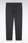 Pantalon à taille élastique gris chiné coupe Modern