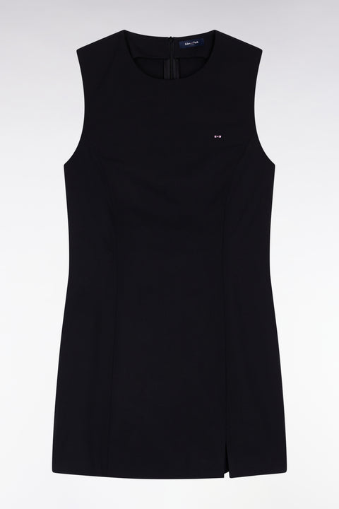 Robe sans manches en laine vierge stretch noire - Image 2