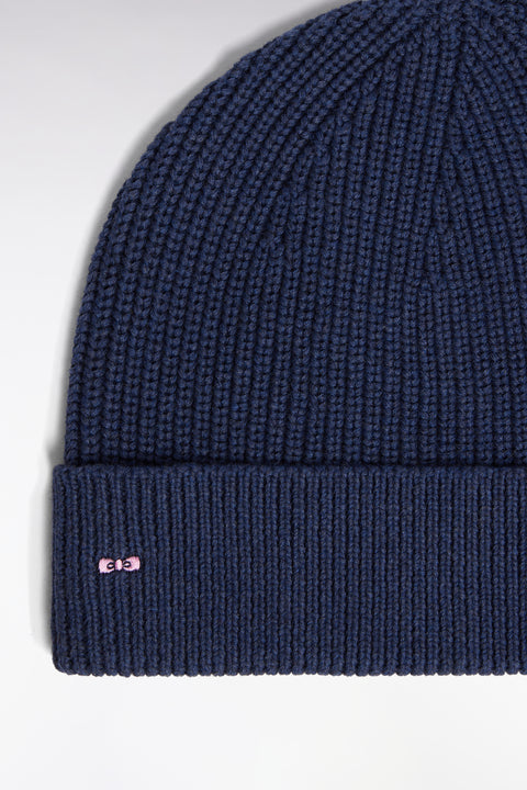 Bonnet en coton marine - Image 2