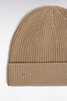 Bonnet en coton tricoté beige