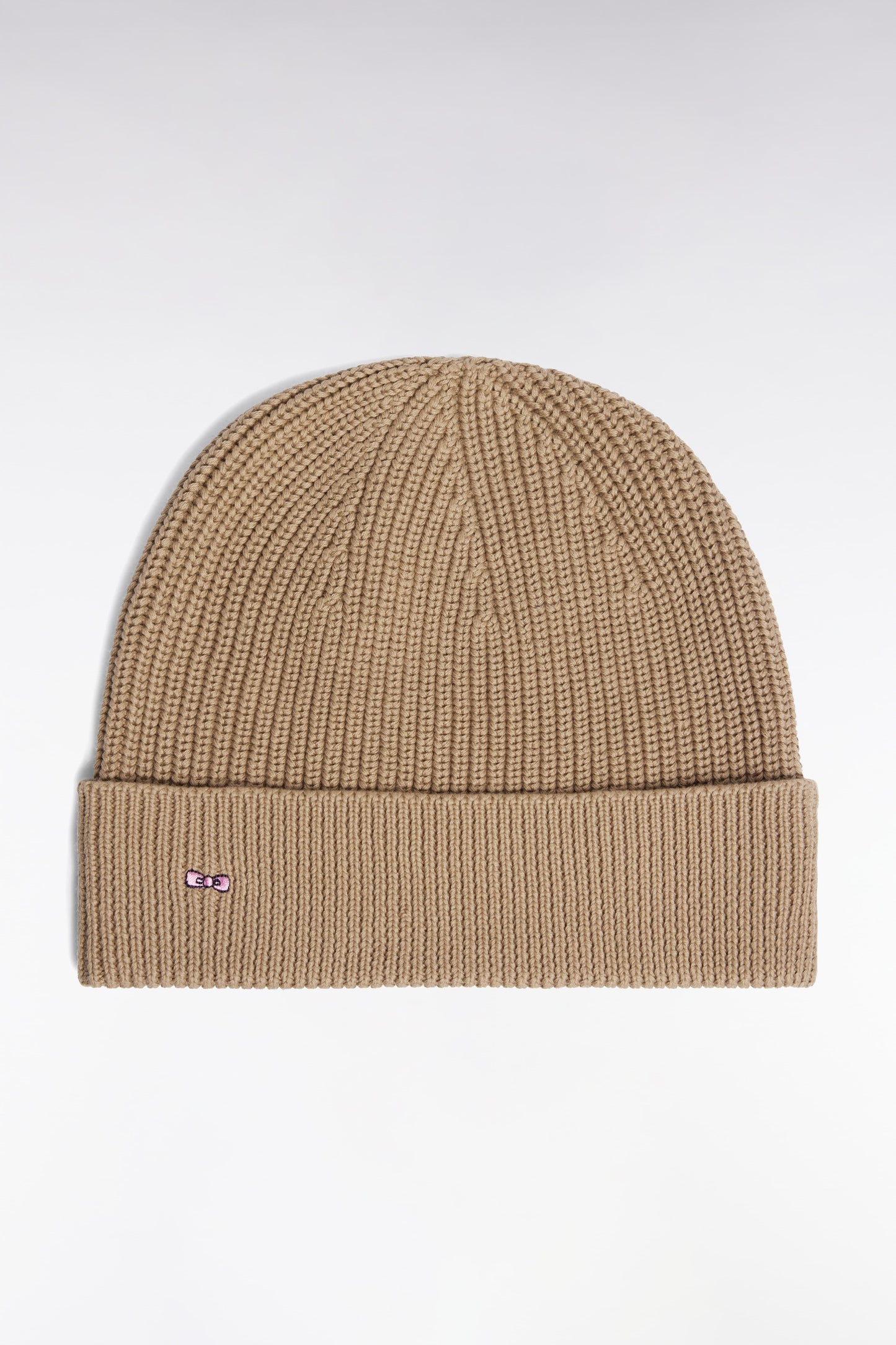 Bonnet en coton tricoté beige