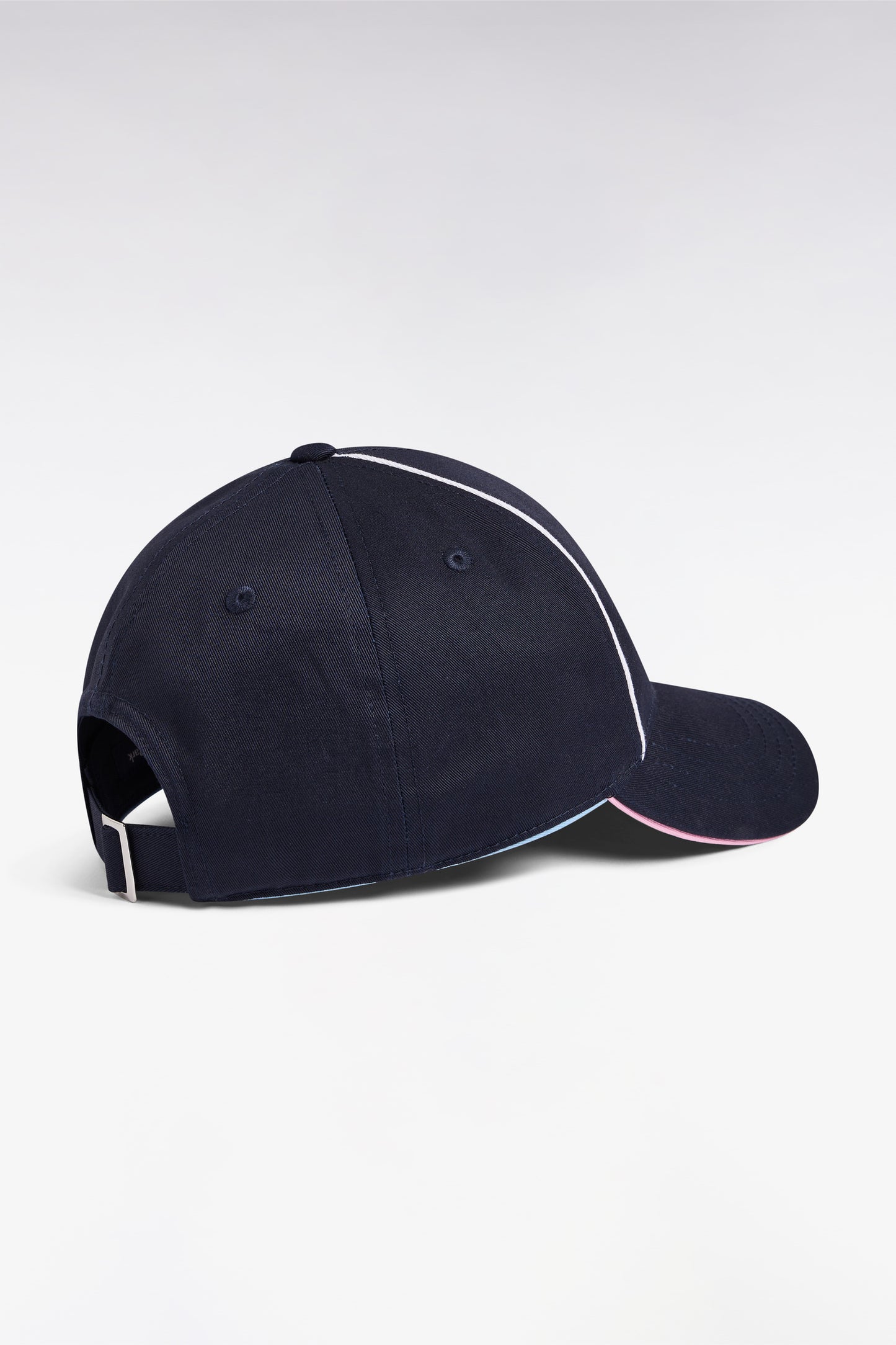 Casquette en piqué coton marine détails tricolores