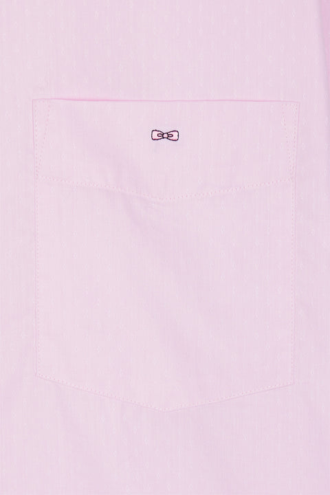 Chemise à manches courtes rose coupe droite - Image 2