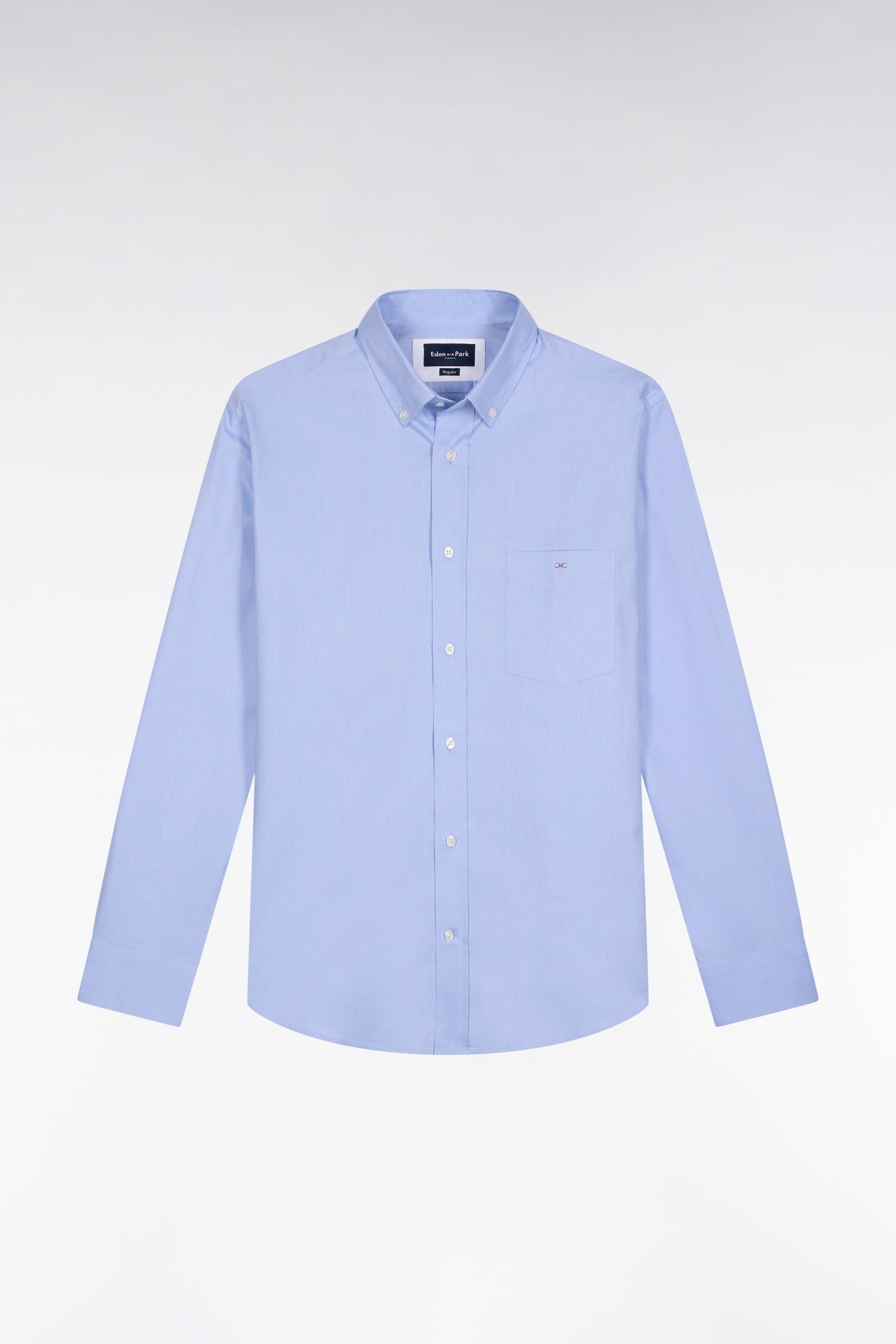 Chemise en coton ciel coupe droite