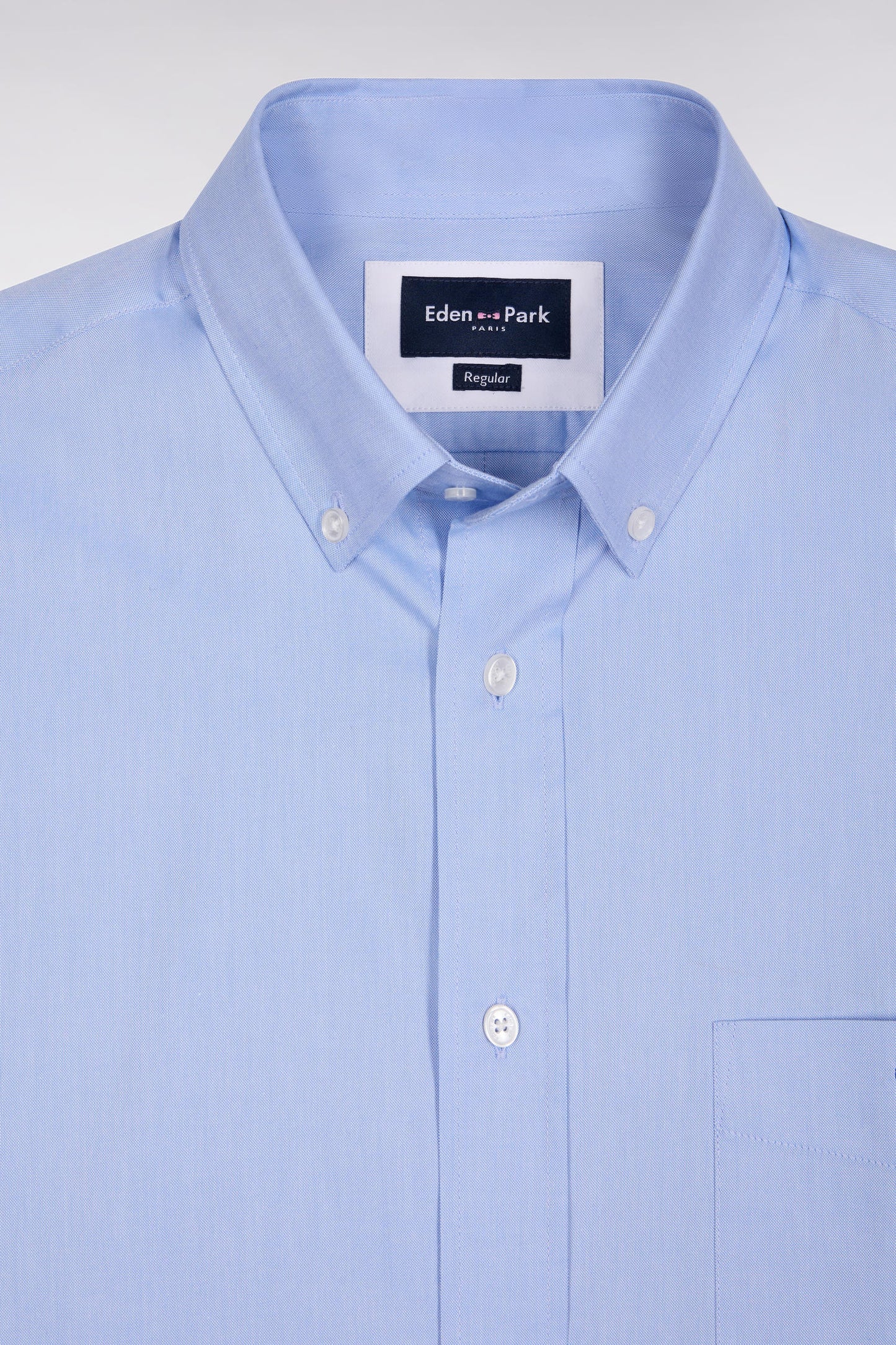 Chemise en coton ciel coupe droite