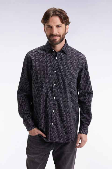 Chemise en coton bleu gris - Image 1