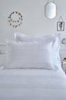 Lot de taies d'oreillers rectangulaires en percale de coton blanche
