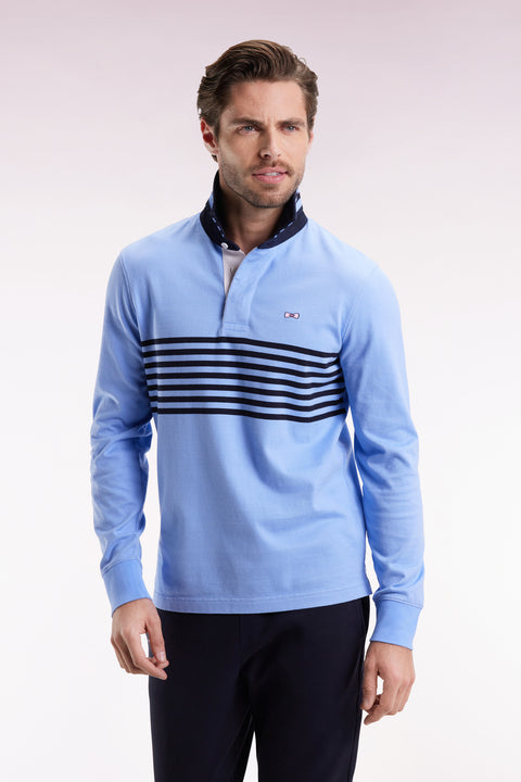 Maillot à manches longues en jersey épais ciel rayé coupe droite - Image 3