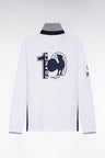 Maillot à manches longues XV de France blanc broderie coq coupe droite