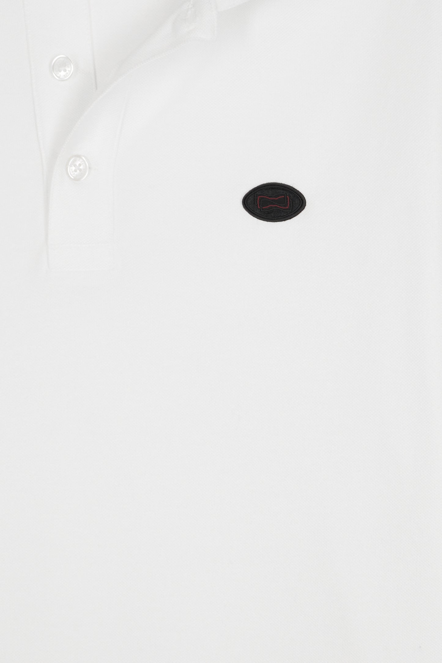 Polo manches courtes en coton blanc coupe ample