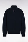Pull col camionneur XV de France en coton marine