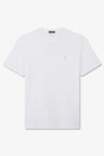 T-shirt manches courtes à col rond en coton Pima écru