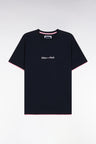 T-shirt à manches courtes broderie Eden Park en coton marine