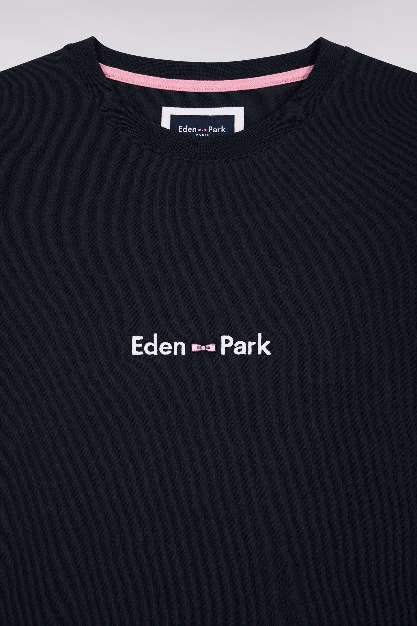 T-shirt à manches courtes broderie Eden Park en coton marine
