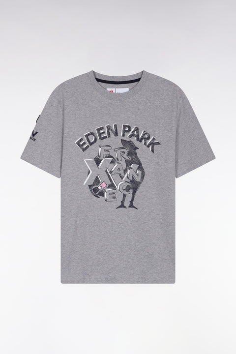 T-shirt à manches courtes gris sérigraphie coq XV de France - Image 2