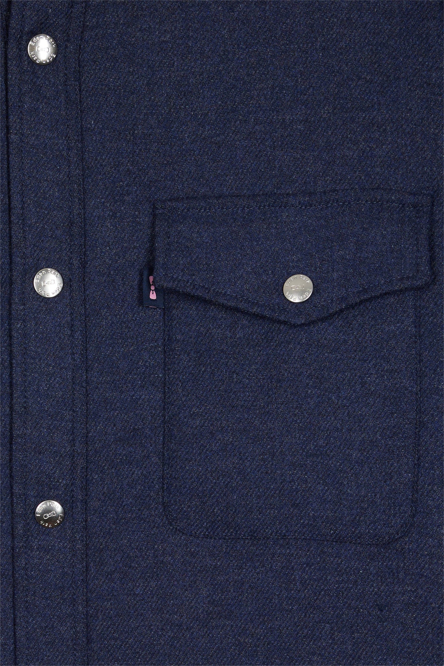 Surchemise en laine et cachemire mélangés bleu