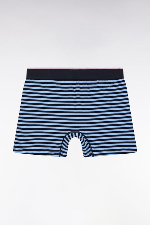 Boxer en jersey de coton rayé marine - Image 2