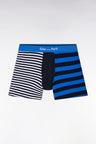 Boxer en jersey de coton rayé marine