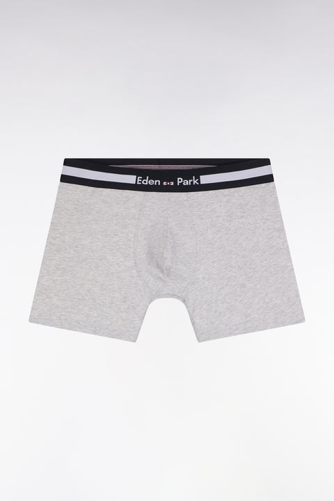 Boxer en jersey de coton gris à bande rayée - Image 1