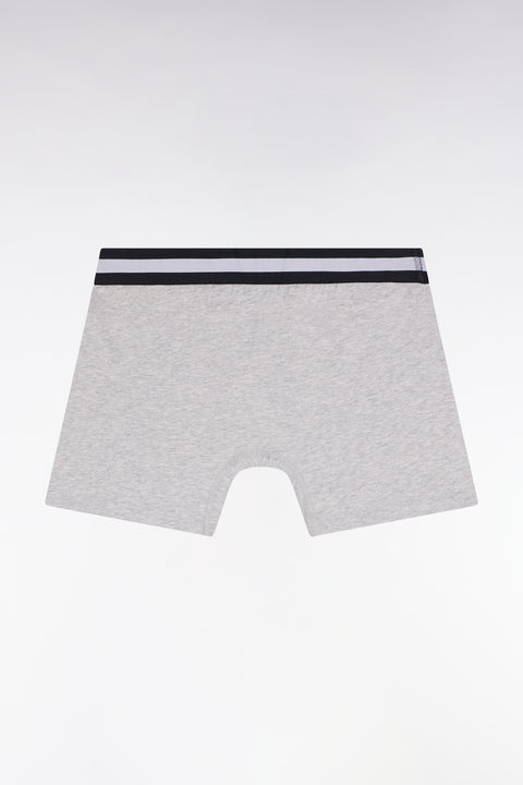 Boxer en jersey de coton gris à bande rayée - Image 2