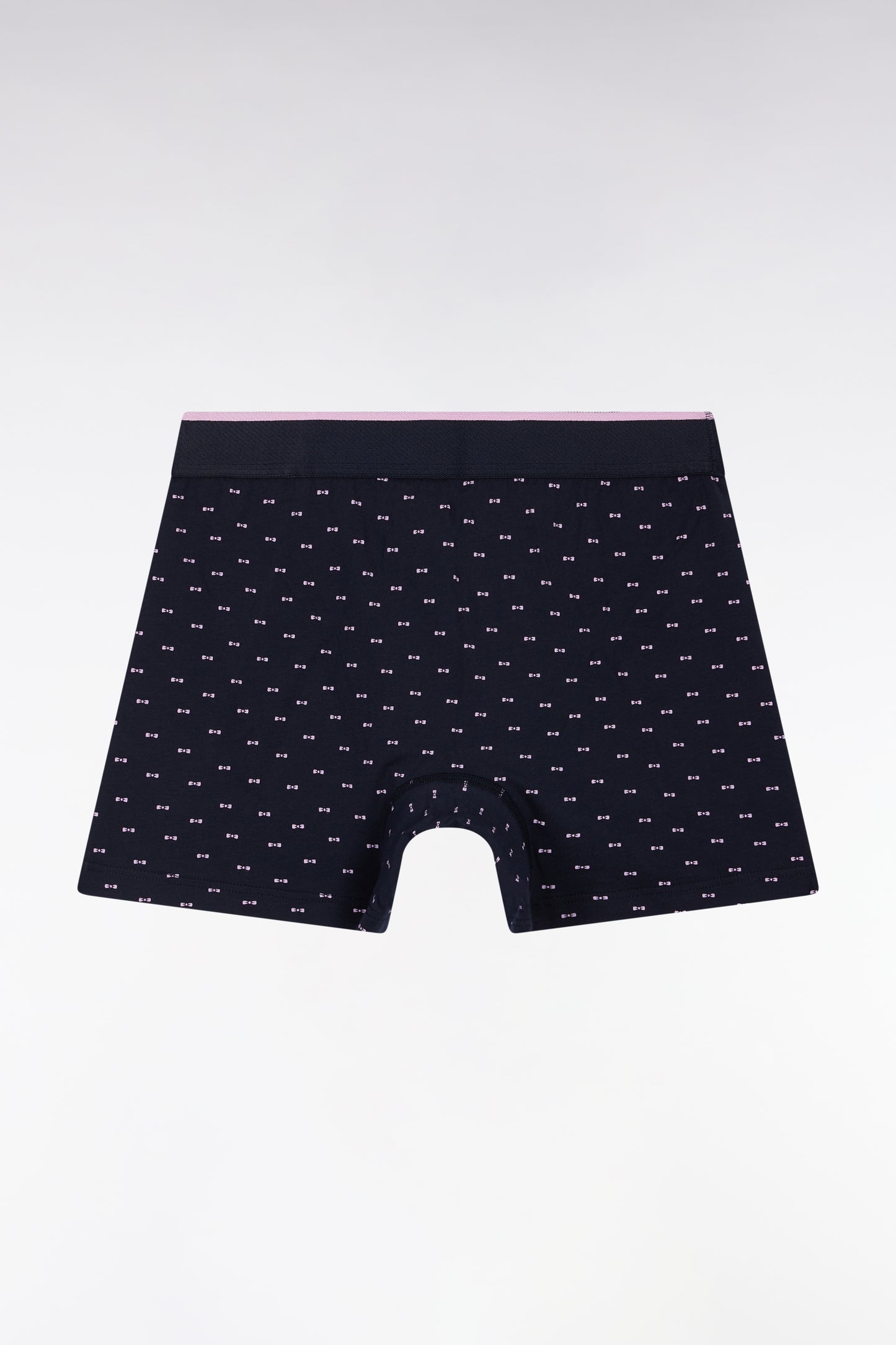 Boxer en jersey de coton micro-motifs nœuds papillon marine