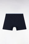 Boxer en jersey de coton à micro-motifs nœuds papillon bleu