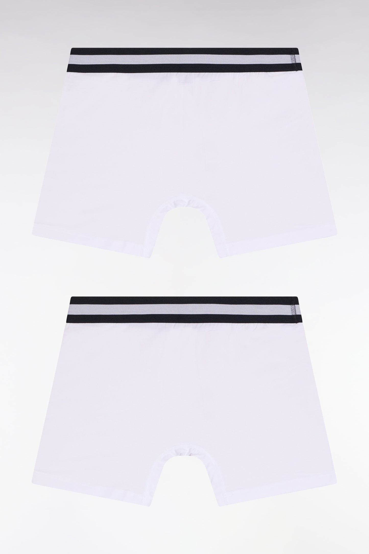 Lot de deux boxers en jersey de coton stretch blanc