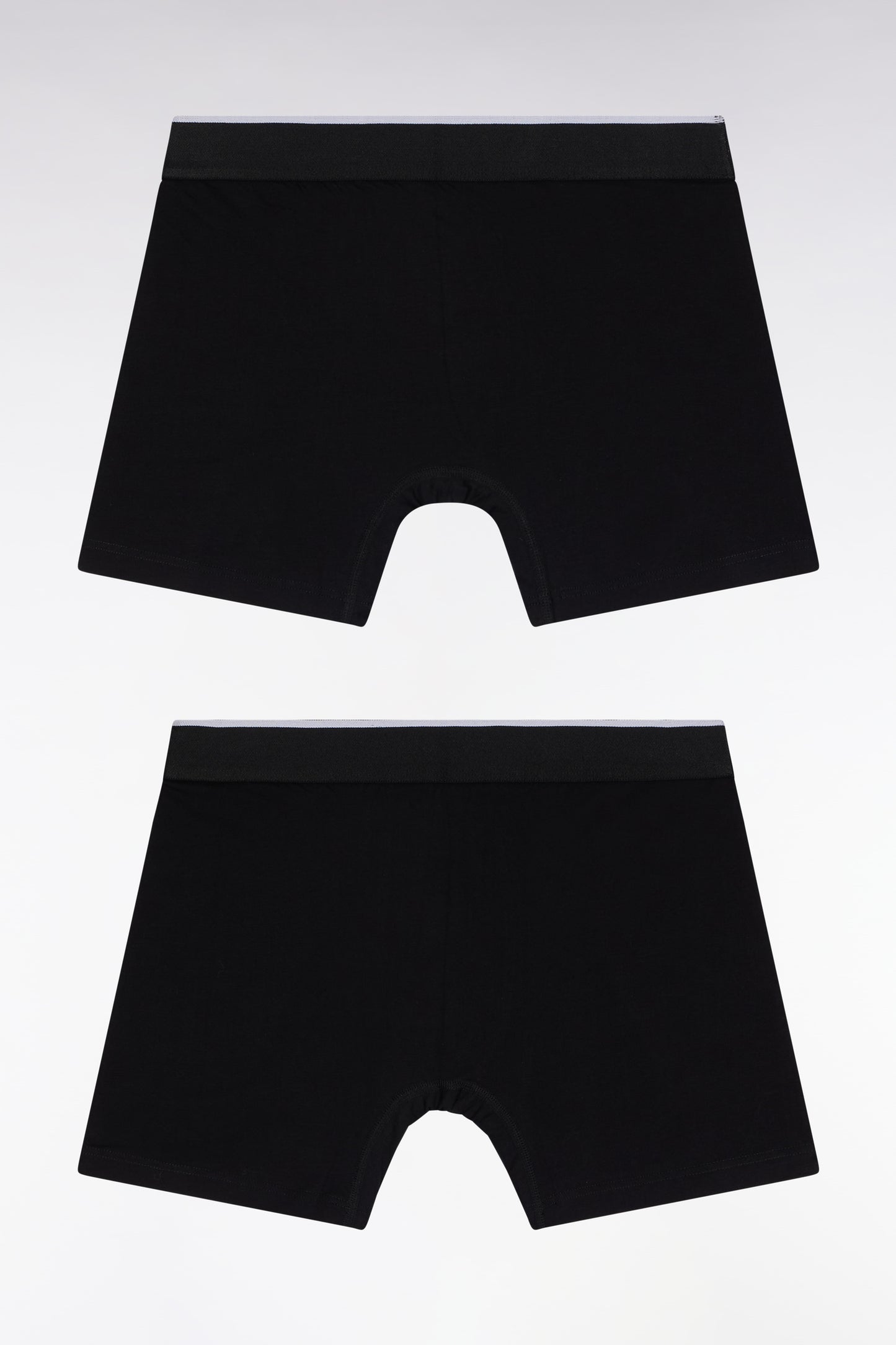 Lot de deux boxers en jersey de coton stretch colorblock gris foncé