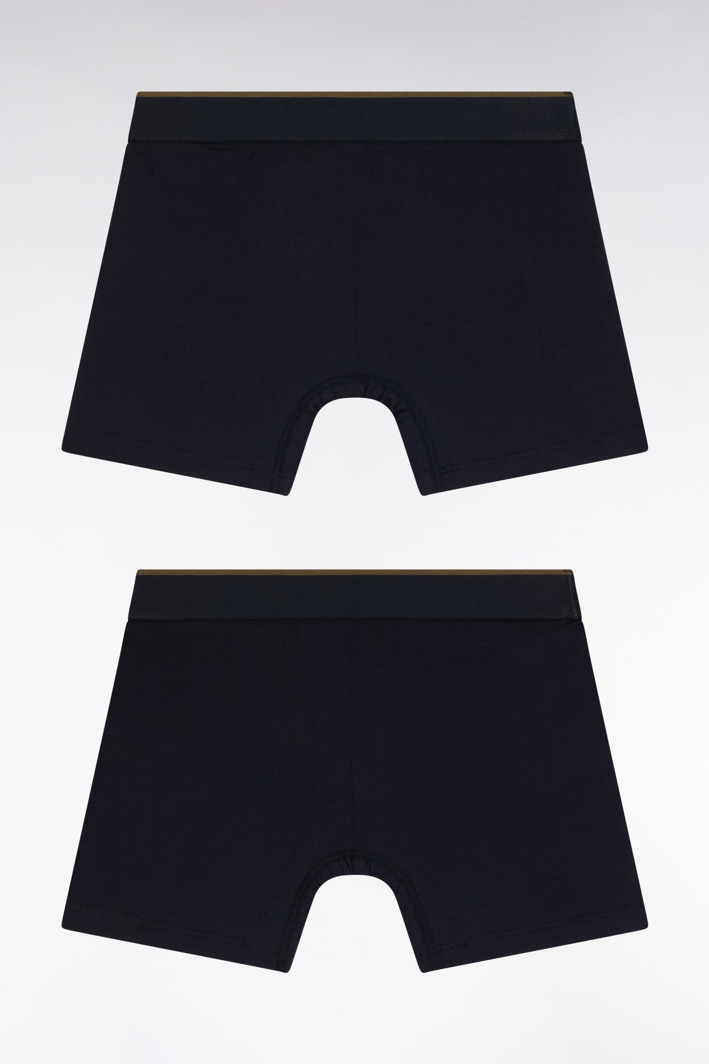 Lot de deux boxers en jersey de coton stretch colorblock kaki
