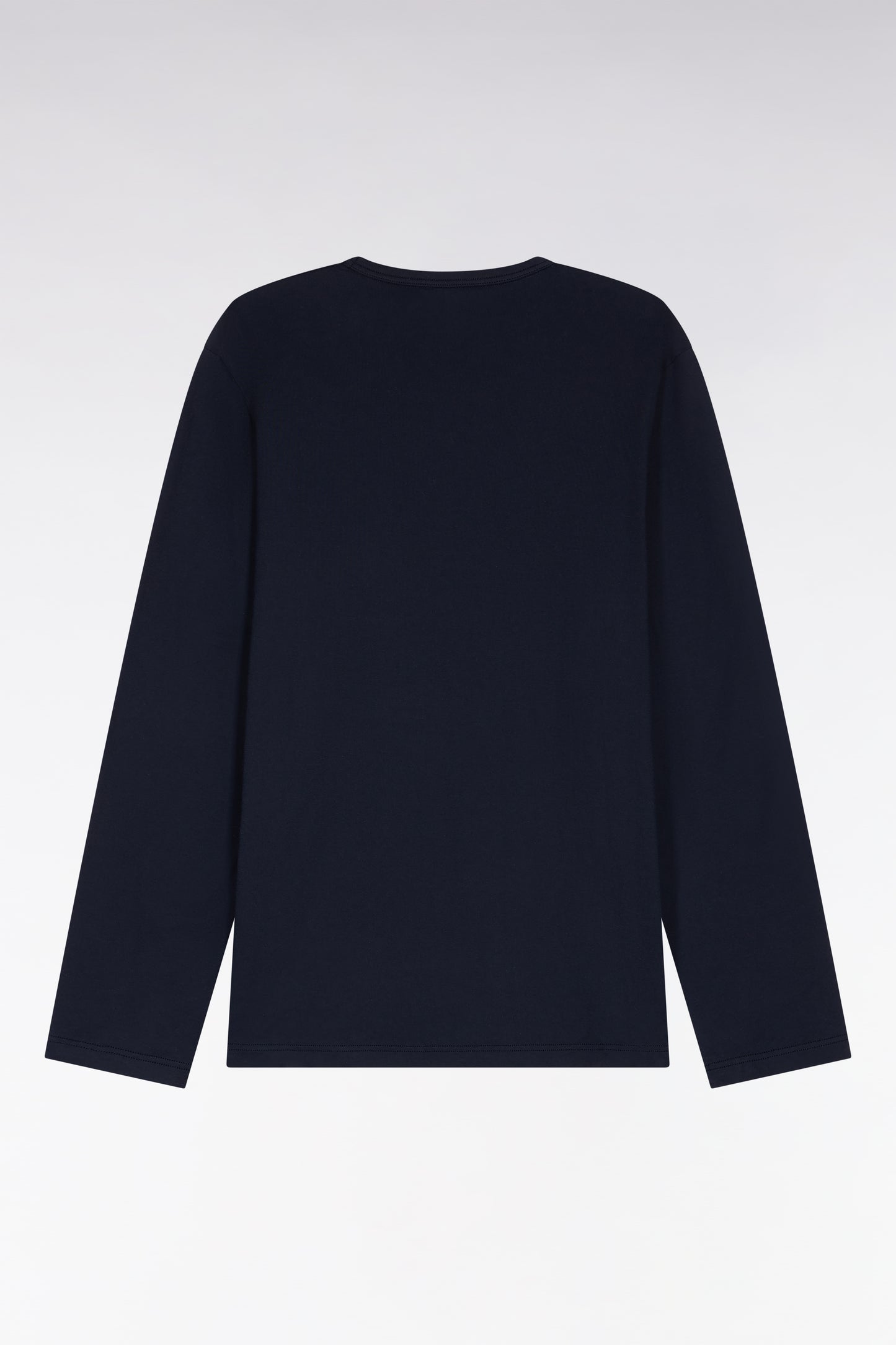 Pyjama long en jersey de coton marine micro-motifs