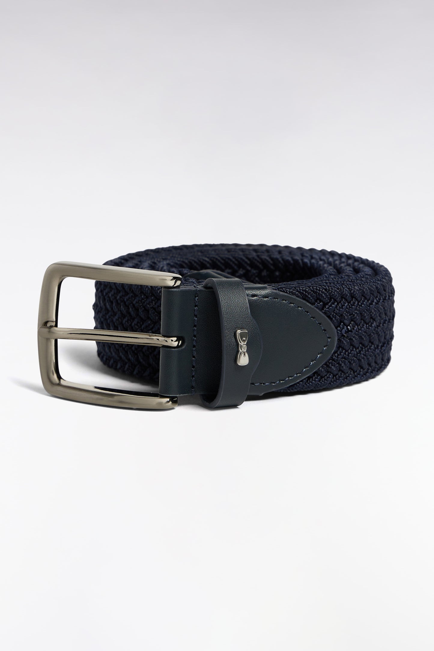 Ceinture tressée élastique marine