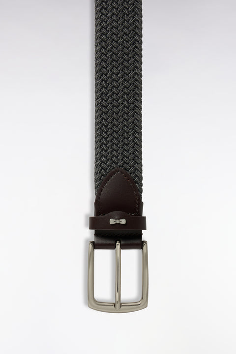 Ceinture tressée élastique grise - Image 2