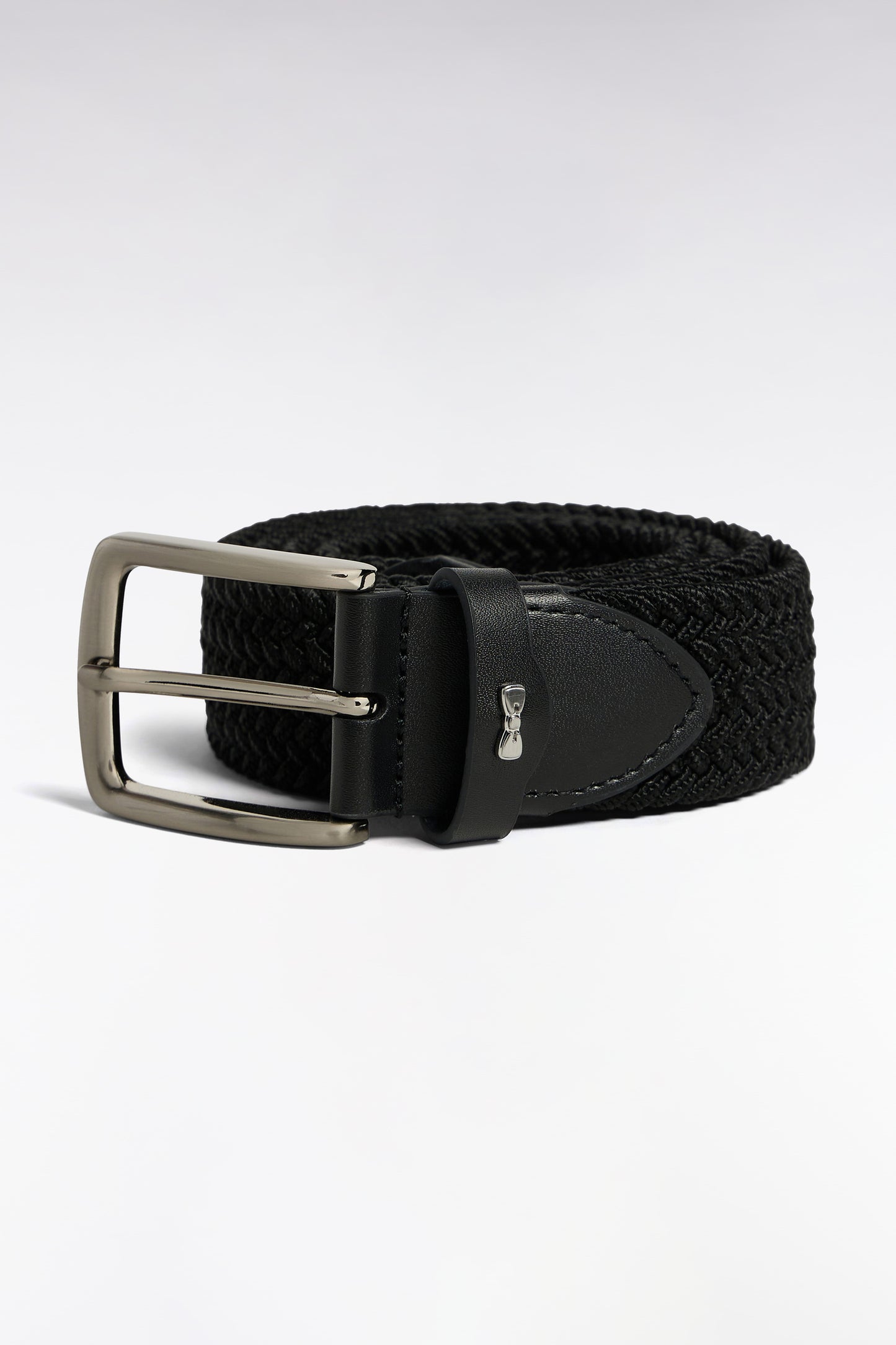 Ceinture tressée élastique noire