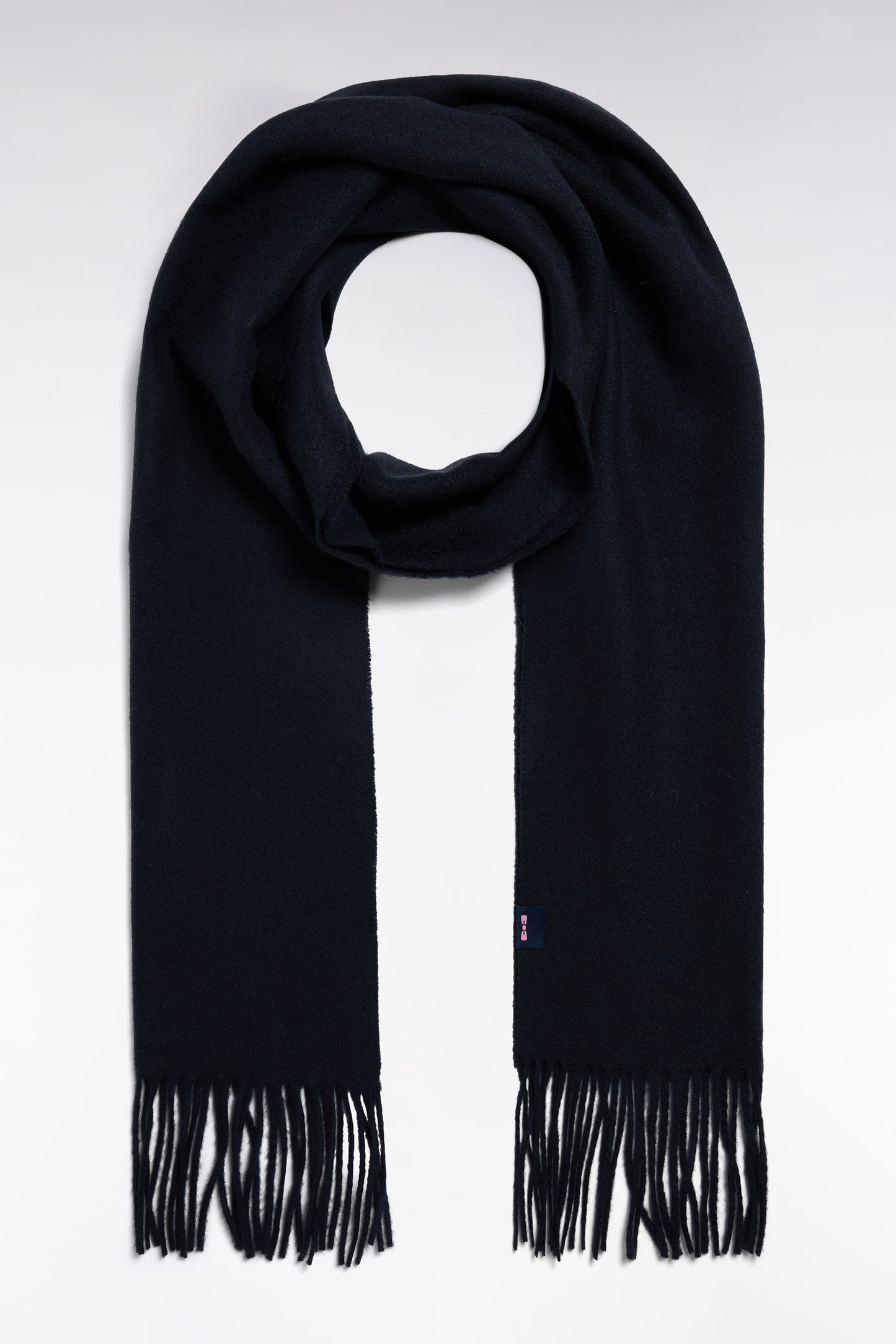 Écharpe en drap de laine marine