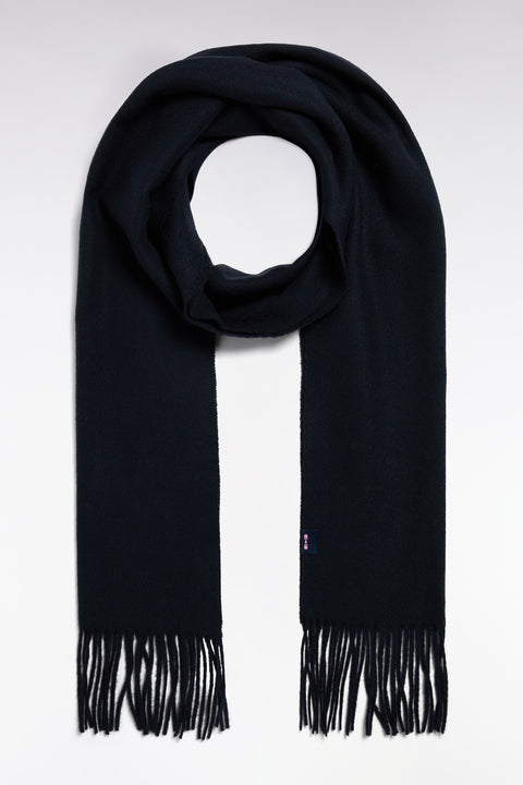 Écharpe en drap de laine marine - Image 1