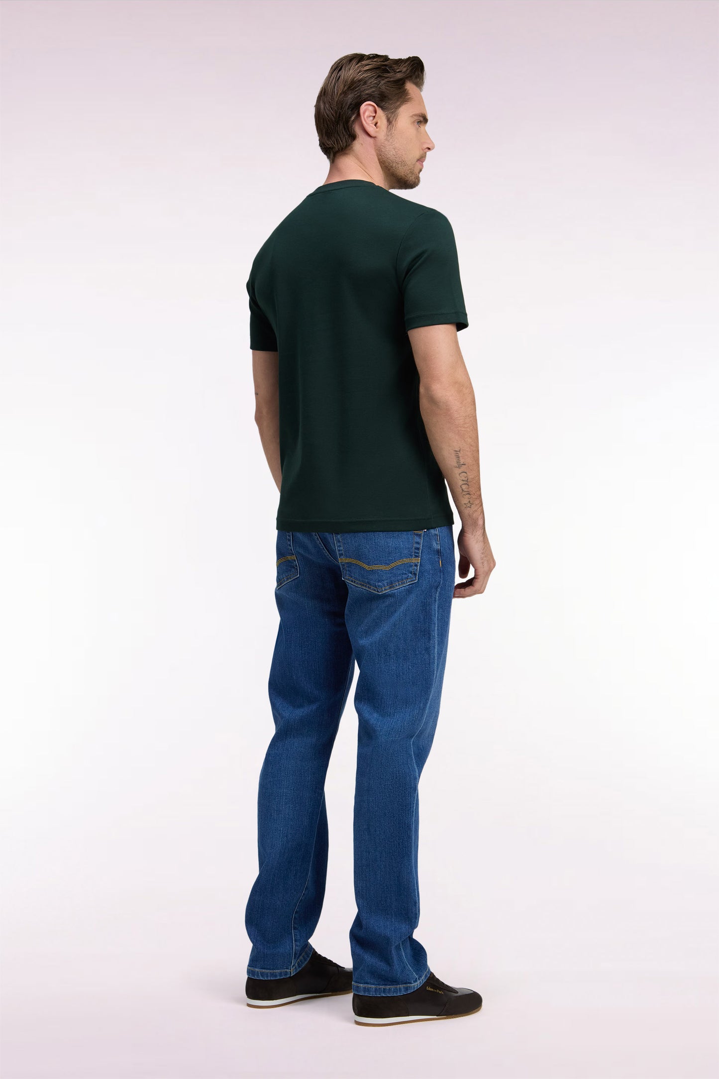 Jean en denim stretch bleu coupe regular